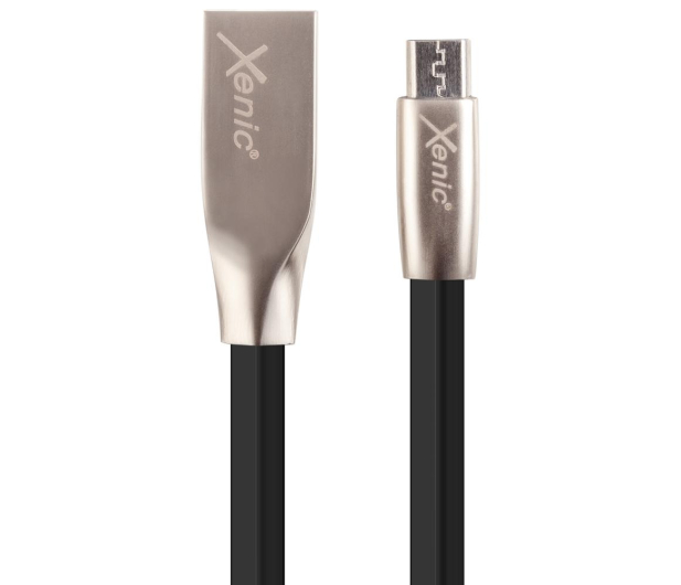 XENIC USB-MICRO USB 1,2M, metalowe końcówki czarny - 1459717 - zdjęcie 4